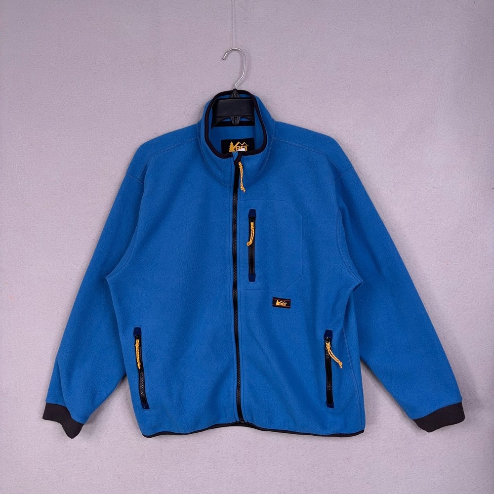 REI Jacket Womens Medium Fleece Blue Full Zip Outdoor Gorpcore Hiking